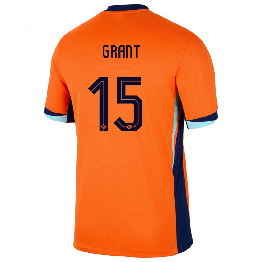Lapset Alankomaat Chasity Grant #15 Oranssi Kotipaita 24-26 Lyhythihainen Paita T-Paita