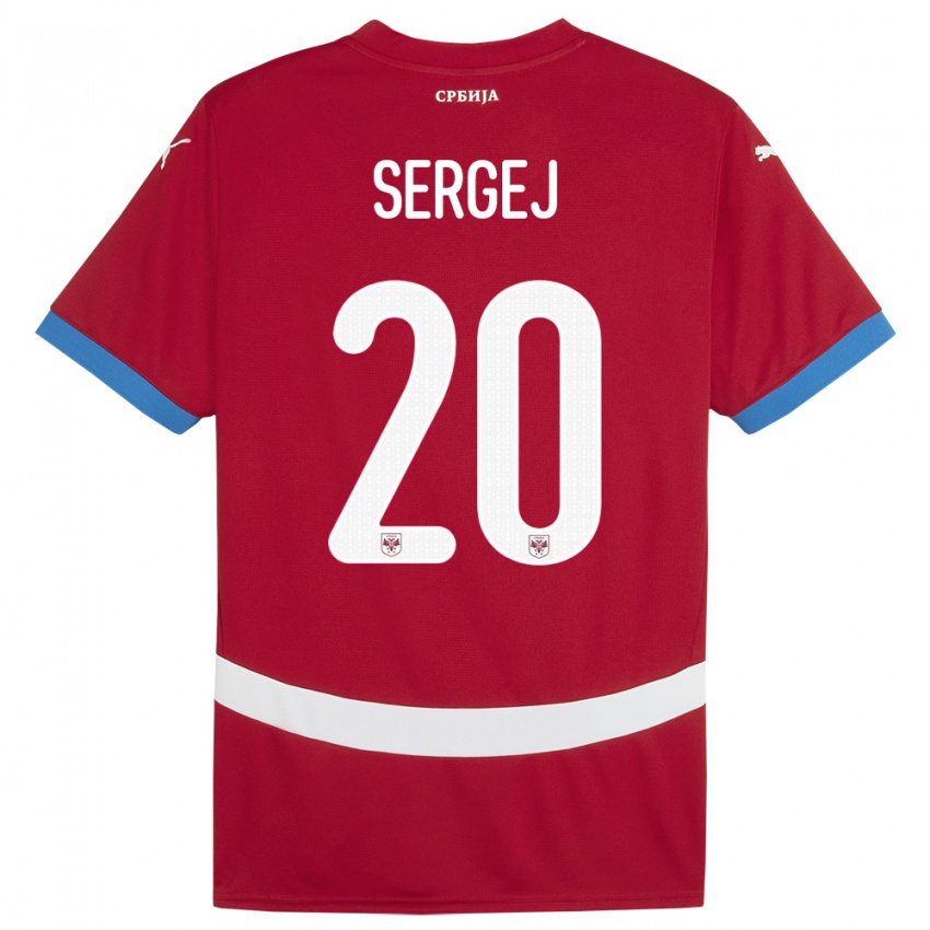 Lapset Serbia Sergej Milinkovic-Savic #20 Punainen Kotipaita 24-26 Lyhythihainen Paita T-Paita