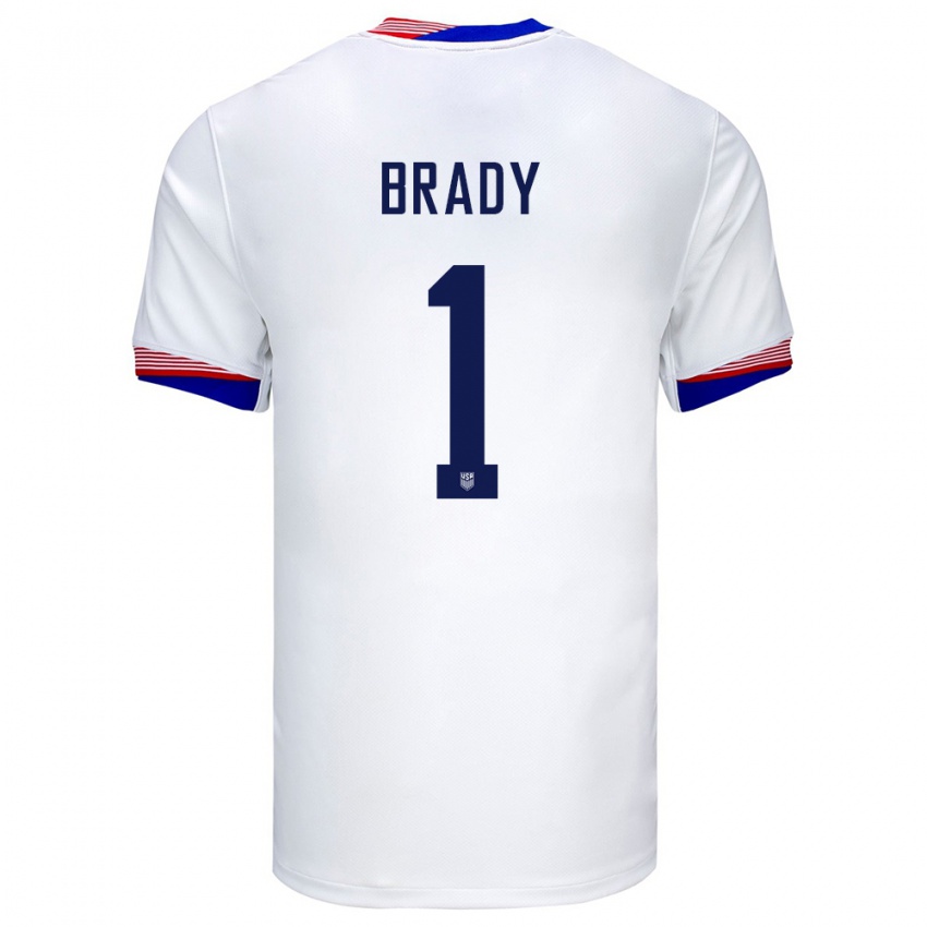 Lapset Yhdysvallat Chris Brady #1 Valkoinen Kotipaita 24-26 Lyhythihainen Paita T-Paita