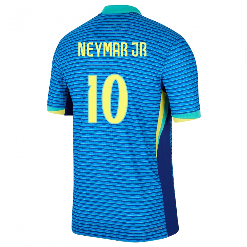 Lapset Brasilia Neymar #10 Sininen Vieraspaita 24-26 Lyhythihainen Paita T-Paita