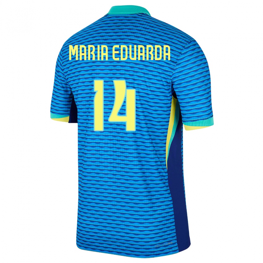 Lapset Brasilia Maria Eduarda #14 Sininen Vieraspaita 24-26 Lyhythihainen Paita T-Paita