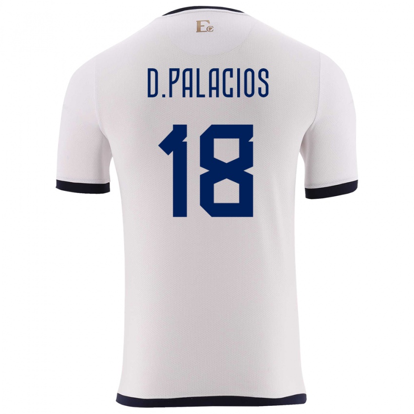 Lapset Ecuador Diego Palacios #18 Valkoinen Vieraspaita 24-26 Lyhythihainen Paita T-Paita