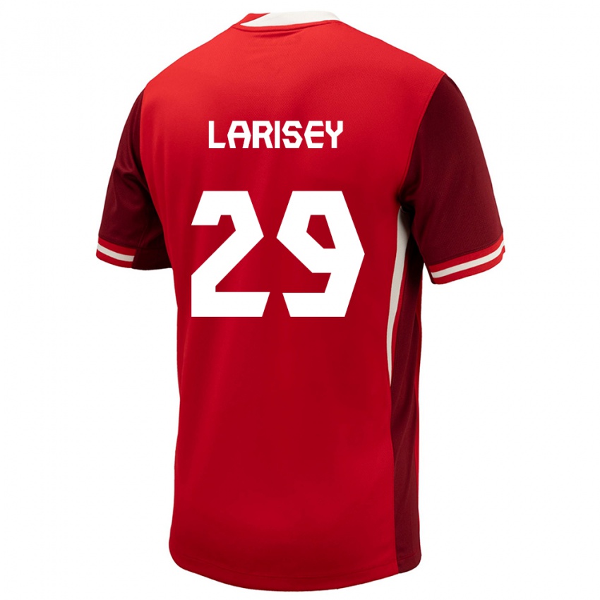 Miesten Kanada Clarissa Larisey #29 Punainen Kotipaita 24-26 Lyhythihainen Paita T-Paita