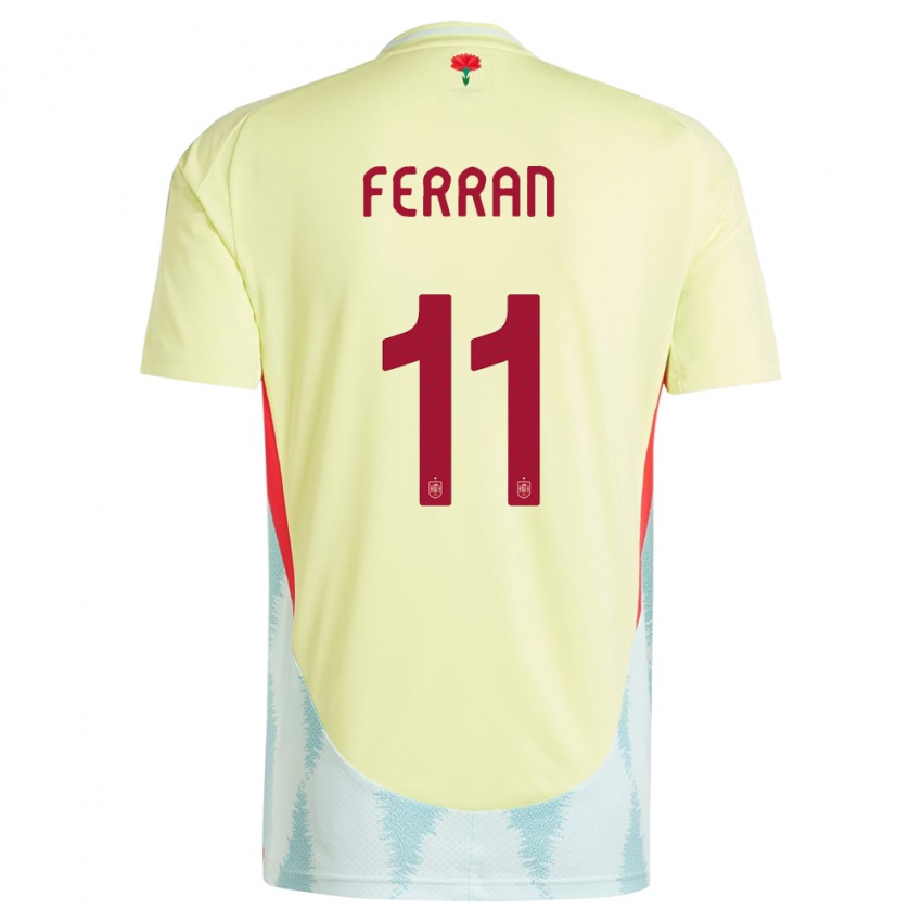 Miesten Espanja Ferran Torres #11 Keltainen Vieraspaita 24-26 Lyhythihainen Paita T-Paita