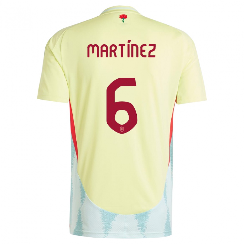 Miesten Espanja Roger Martinez #6 Keltainen Vieraspaita 24-26 Lyhythihainen Paita T-Paita