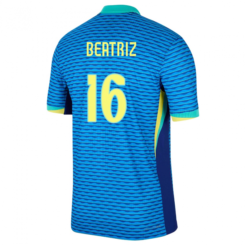 Miesten Brasilia Beatriz #16 Sininen Vieraspaita 24-26 Lyhythihainen Paita T-Paita