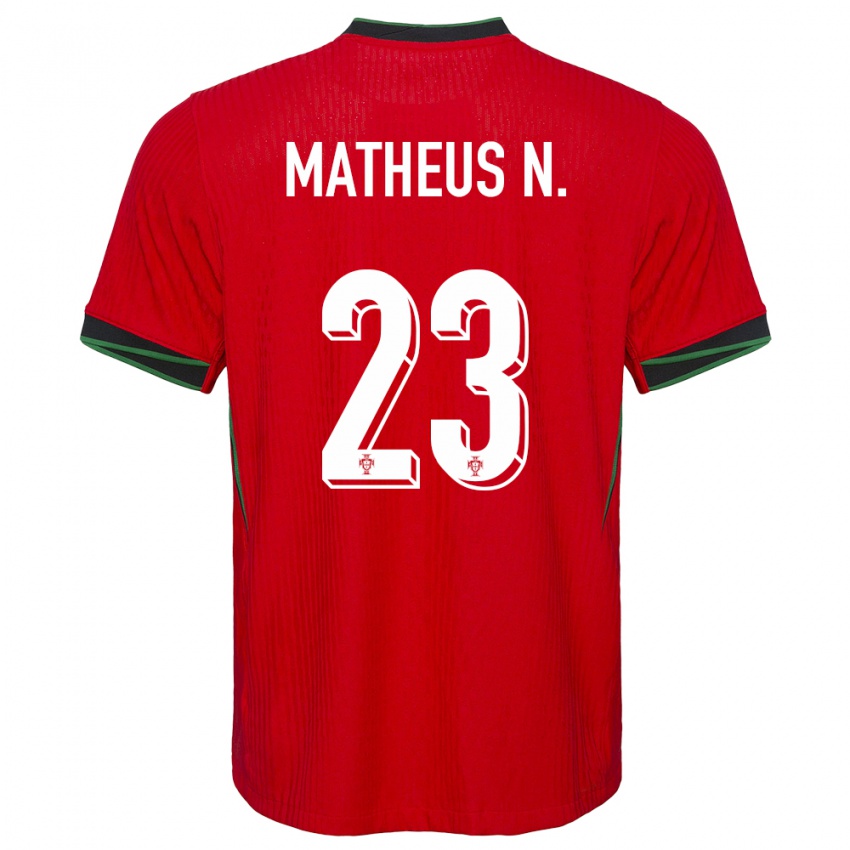 Naisten Portugali Matheus Nunes #23 Punainen Kotipaita 24-26 Lyhythihainen Paita T-Paita