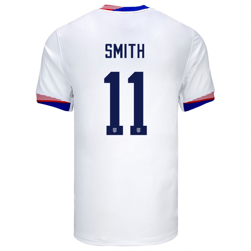 Naisten Yhdysvallat Sophia Smith #11 Valkoinen Kotipaita 24-26 Lyhythihainen Paita T-Paita