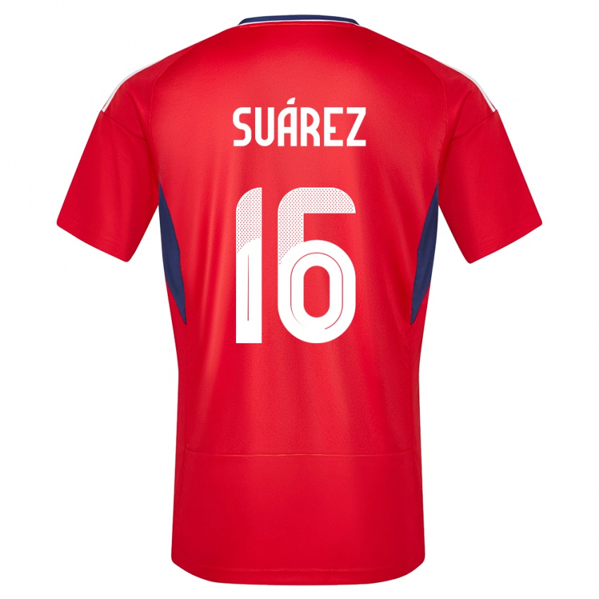 Naisten Costa Rica Aaron Suarez #16 Punainen Kotipaita 24-26 Lyhythihainen Paita T-Paita