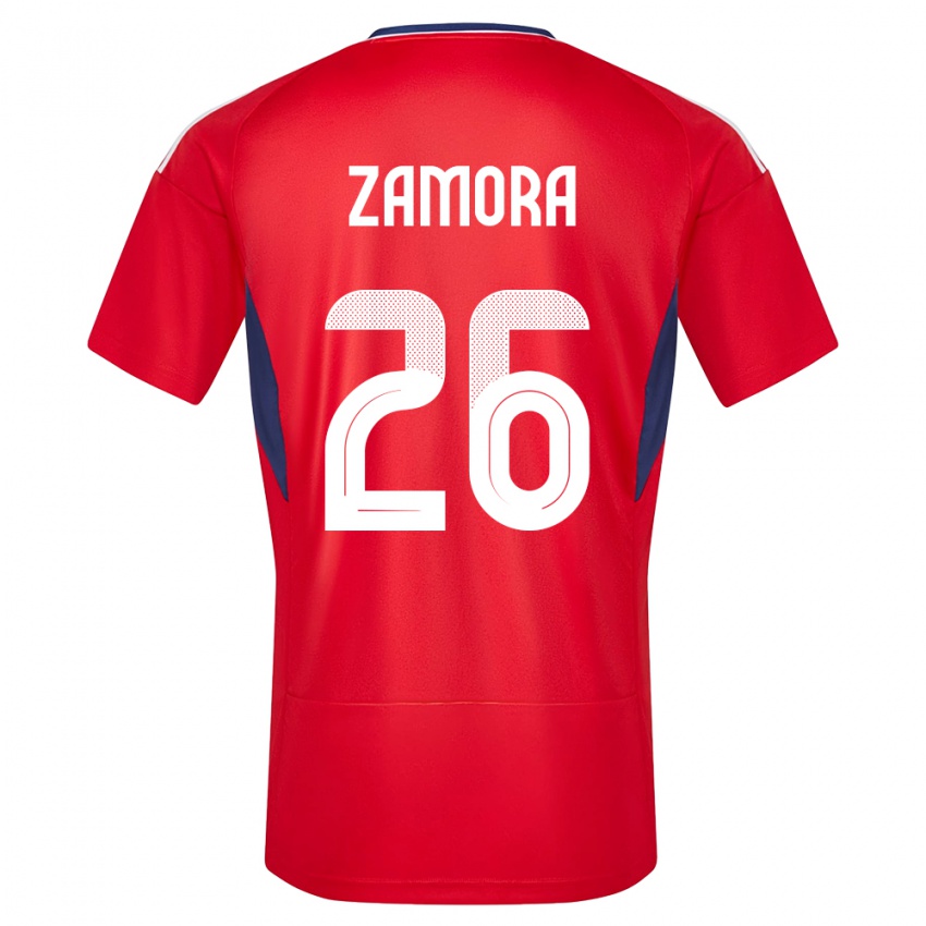 Naisten Costa Rica Alvaro Zamora #26 Punainen Kotipaita 24-26 Lyhythihainen Paita T-Paita