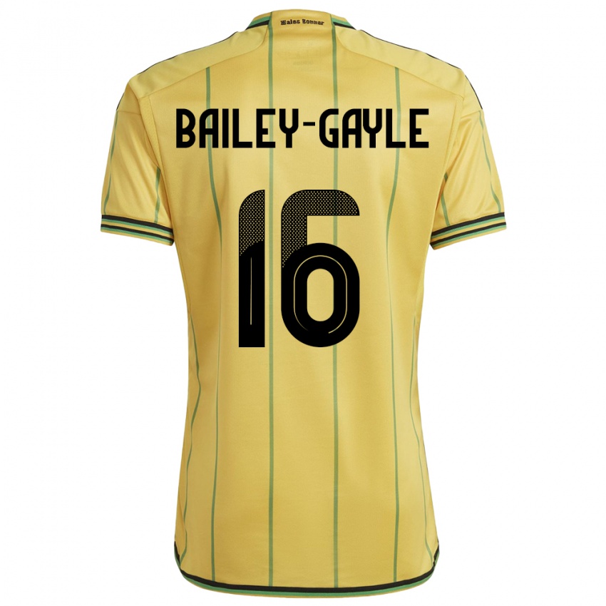 Naisten Jamaika Paige Bailey-Gayle #16 Keltainen Kotipaita 24-26 Lyhythihainen Paita T-Paita