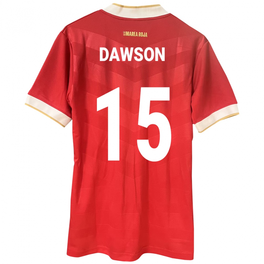 Naisten Panama Didier Dawson #15 Punainen Kotipaita 24-26 Lyhythihainen Paita T-Paita