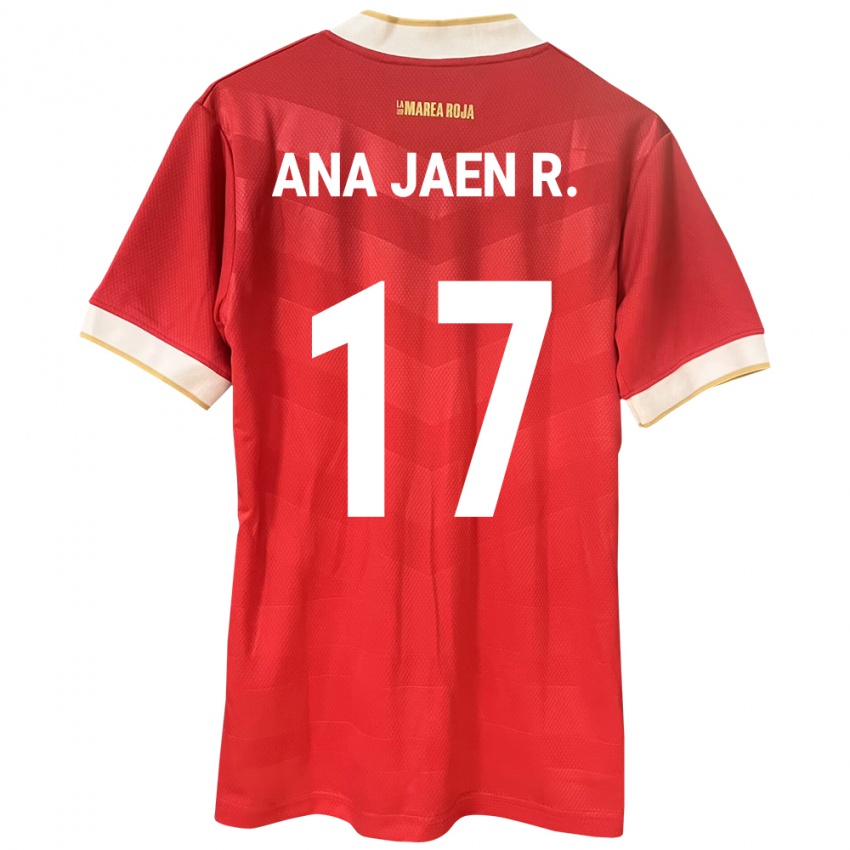 Naisten Panama Ana Jaén Rodríguez #17 Punainen Kotipaita 24-26 Lyhythihainen Paita T-Paita