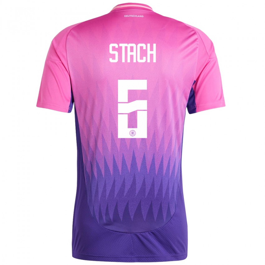 Naisten Saksa Anton Stach #6 Vaaleanpunainen Violetti Vieraspaita 24-26 Lyhythihainen Paita T-Paita