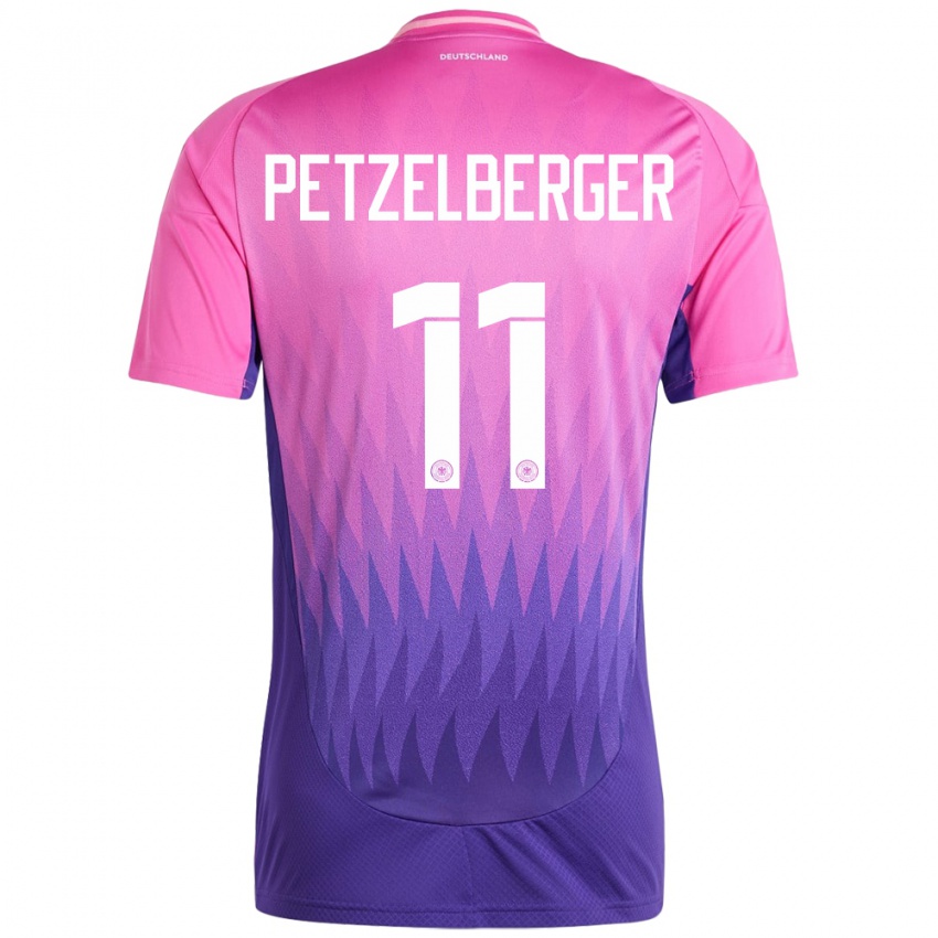 Naisten Saksa Ramona Petzelberger #11 Vaaleanpunainen Violetti Vieraspaita 24-26 Lyhythihainen Paita T-Paita
