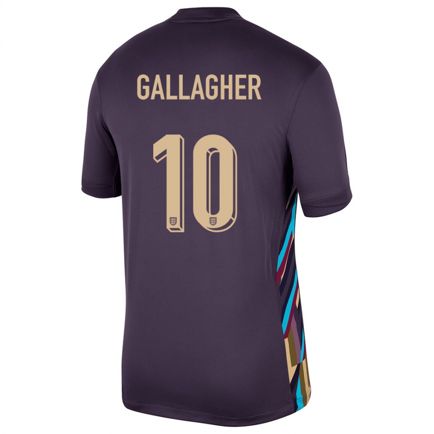 Naisten Englanti Conor Gallagher #10 Tumma Rusina Vieraspaita 24-26 Lyhythihainen Paita T-Paita