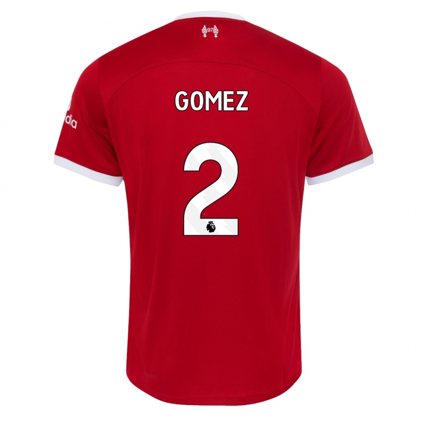 Lapset Joe Gomez #2 Punainen Kotipaita 2023/24 Lyhythihainen Paita T-Paita