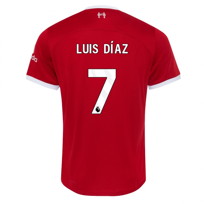 Lapset Luis Diaz #7 Punainen Kotipaita 2023/24 Lyhythihainen Paita T-Paita
