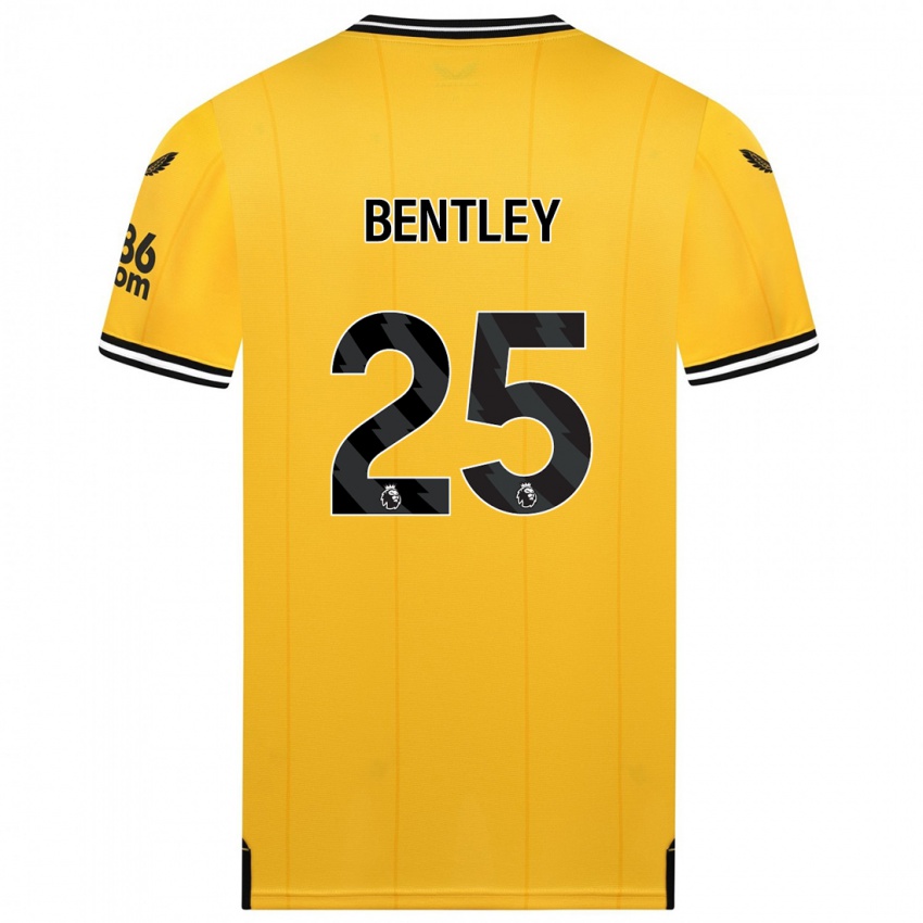 Lapset Daniel Bentley #25 Keltainen Kotipaita 2023/24 Lyhythihainen Paita T-Paita