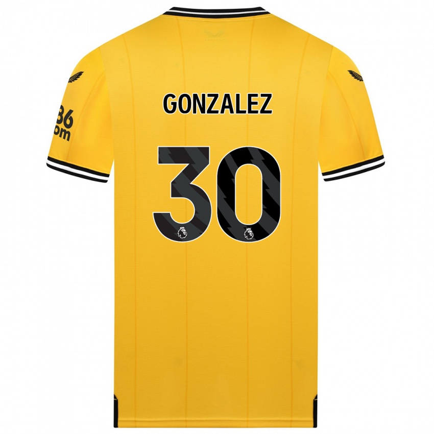 Lapset Enso González #30 Keltainen Kotipaita 2023/24 Lyhythihainen Paita T-Paita