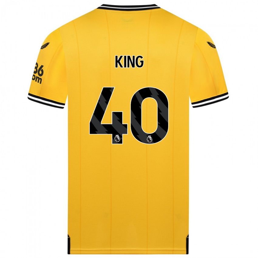 Lapset Tom King #40 Keltainen Kotipaita 2023/24 Lyhythihainen Paita T-Paita