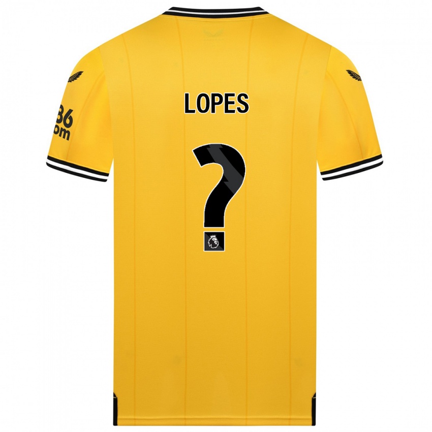 Lapset Leo Lopes #0 Keltainen Kotipaita 2023/24 Lyhythihainen Paita T-Paita