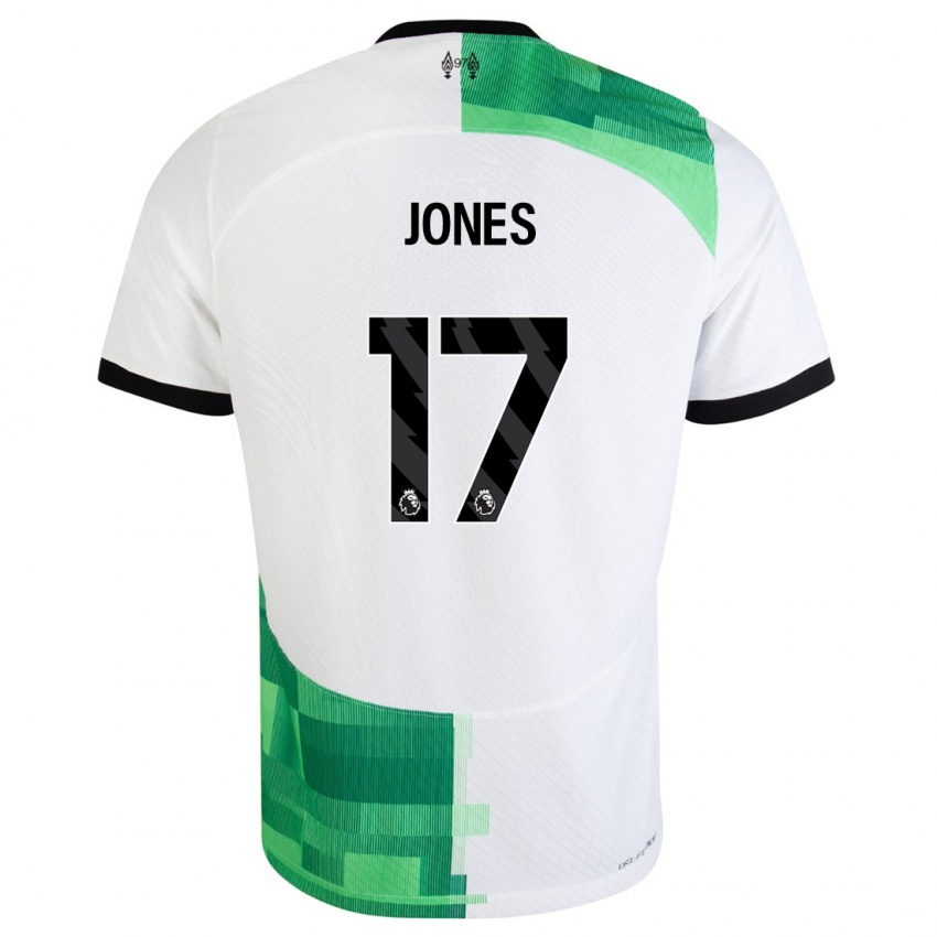 Lapset Curtis Jones #17 Valkoinen Vihreä Vieraspaita 2023/24 Lyhythihainen Paita T-Paita