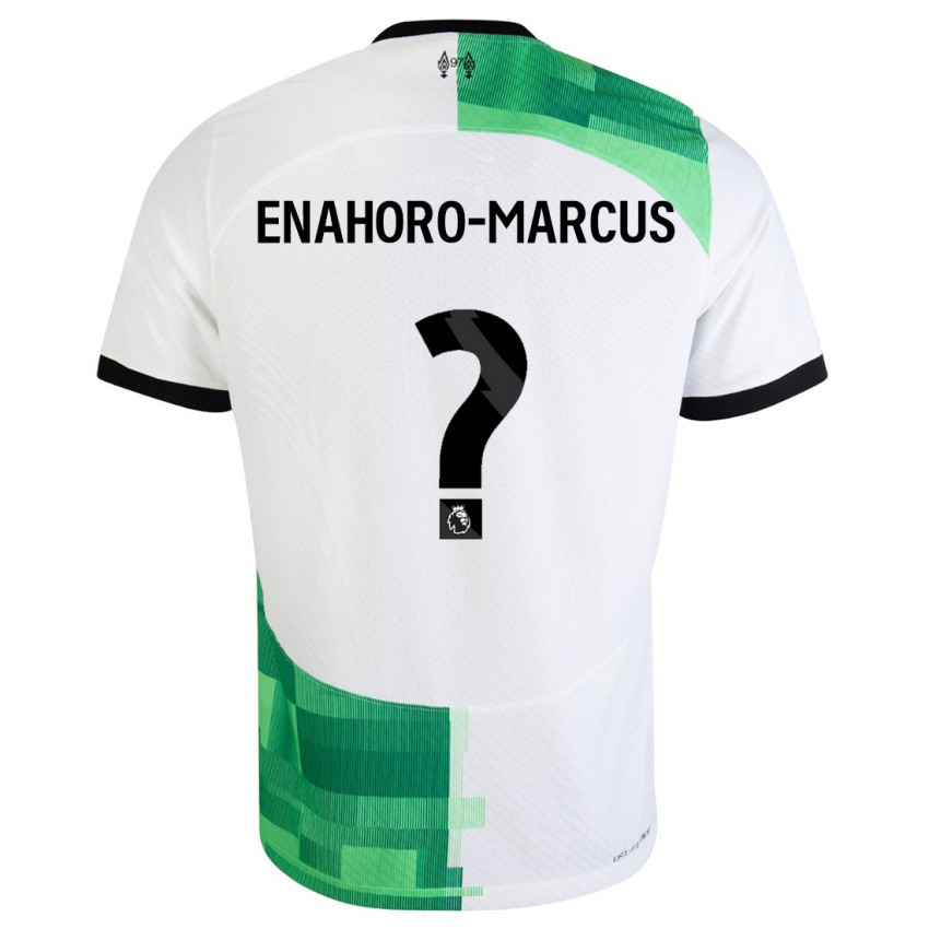 Lapset Louis Enahoro-Marcus #0 Valkoinen Vihreä Vieraspaita 2023/24 Lyhythihainen Paita T-Paita