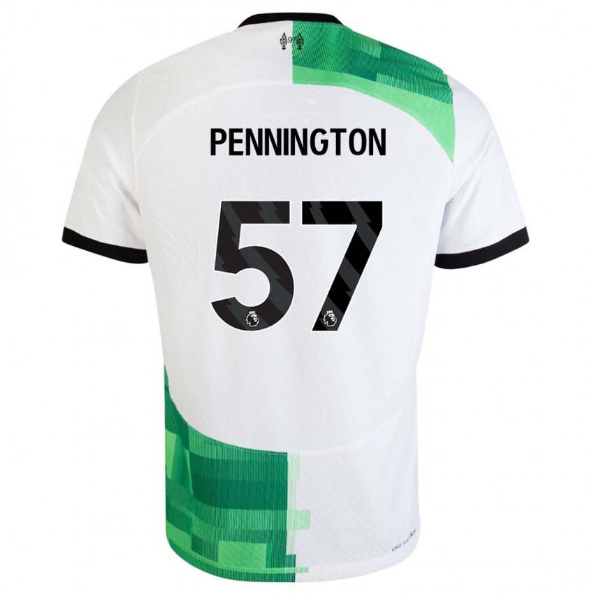 Lapset Cody Pennington #57 Valkoinen Vihreä Vieraspaita 2023/24 Lyhythihainen Paita T-Paita