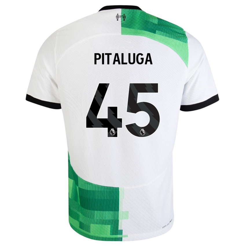 Lapset Marcelo Pitaluga #45 Valkoinen Vihreä Vieraspaita 2023/24 Lyhythihainen Paita T-Paita