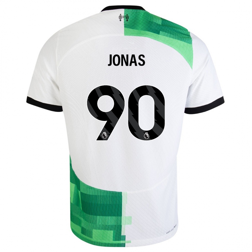 Lapset Lee Jonas #90 Valkoinen Vihreä Vieraspaita 2023/24 Lyhythihainen Paita T-Paita
