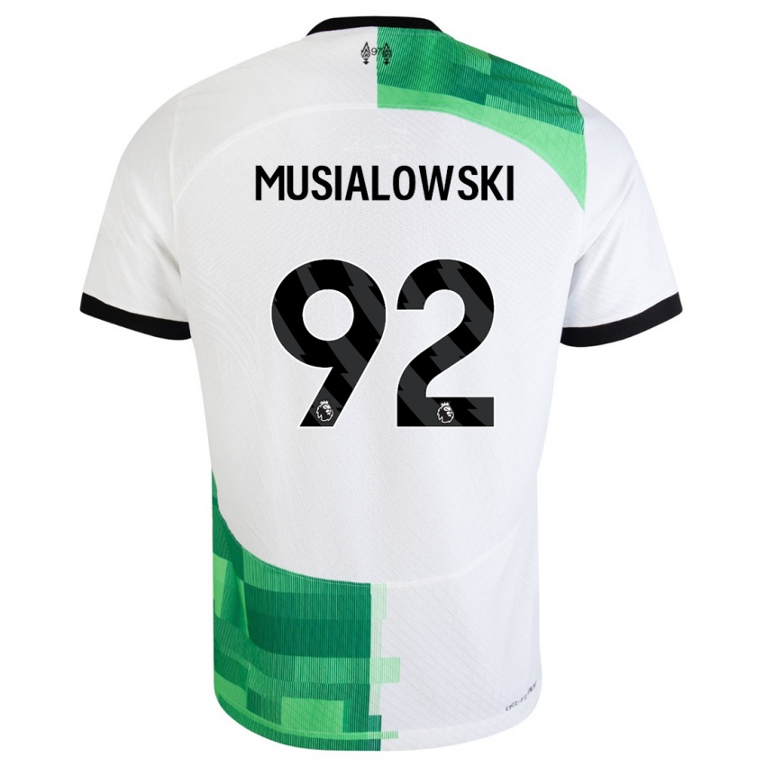 Lapset Mateusz Musialowski #92 Valkoinen Vihreä Vieraspaita 2023/24 Lyhythihainen Paita T-Paita