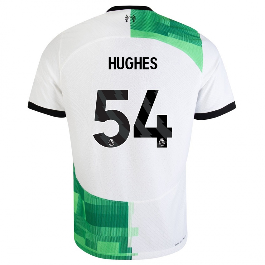 Lapset Liam Hughes #54 Valkoinen Vihreä Vieraspaita 2023/24 Lyhythihainen Paita T-Paita