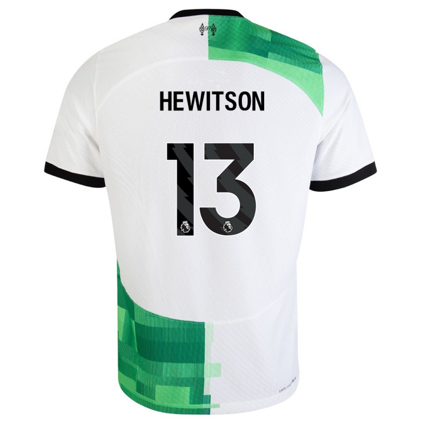 Lapset Luke Hewitson #13 Valkoinen Vihreä Vieraspaita 2023/24 Lyhythihainen Paita T-Paita