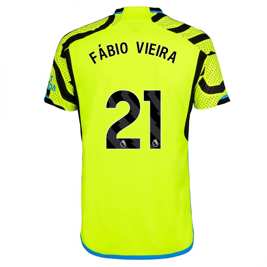 Lapset Fabio Vieira #21 Keltainen Vieraspaita 2023/24 Lyhythihainen Paita T-Paita