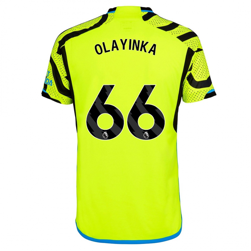 Lapset James Olayinka #66 Keltainen Vieraspaita 2023/24 Lyhythihainen Paita T-Paita