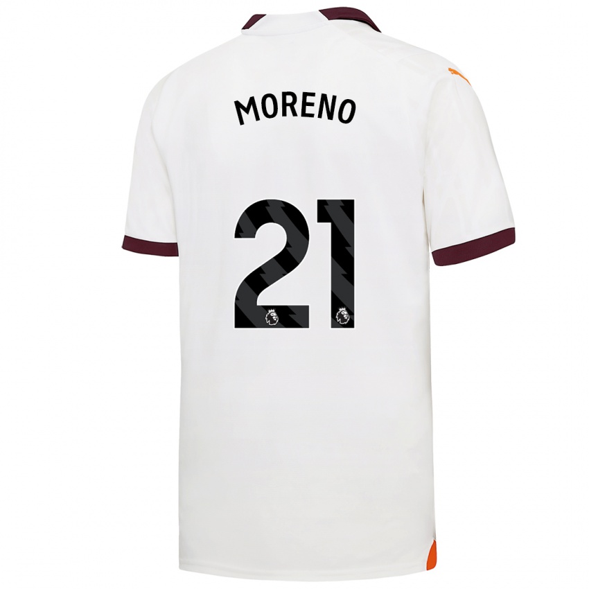 Lapset Marlos Moreno #21 Valkoinen Vieraspaita 2023/24 Lyhythihainen Paita T-Paita
