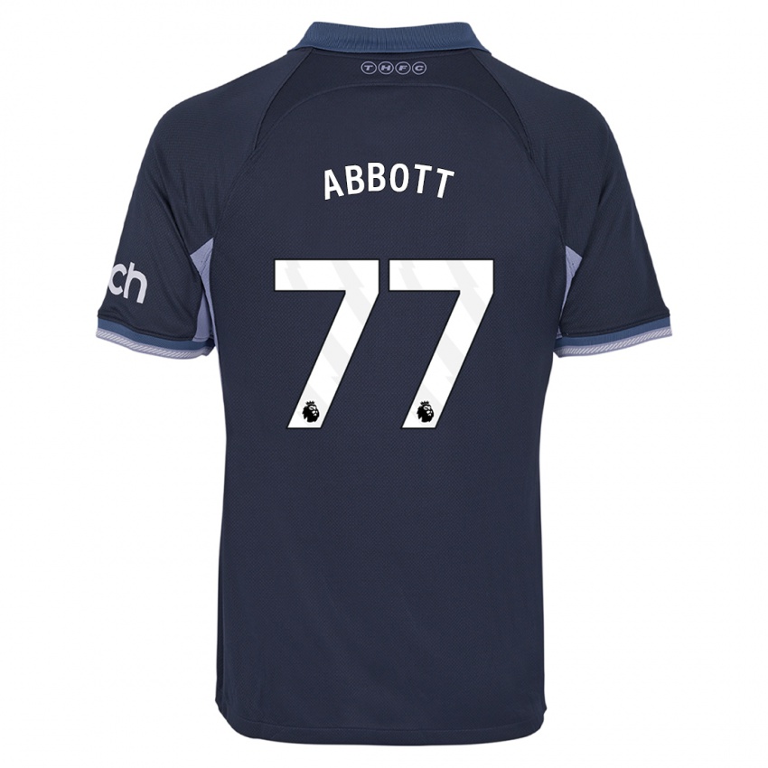 Lapset George Abbott #77 Tummansininen Vieraspaita 2023/24 Lyhythihainen Paita T-Paita