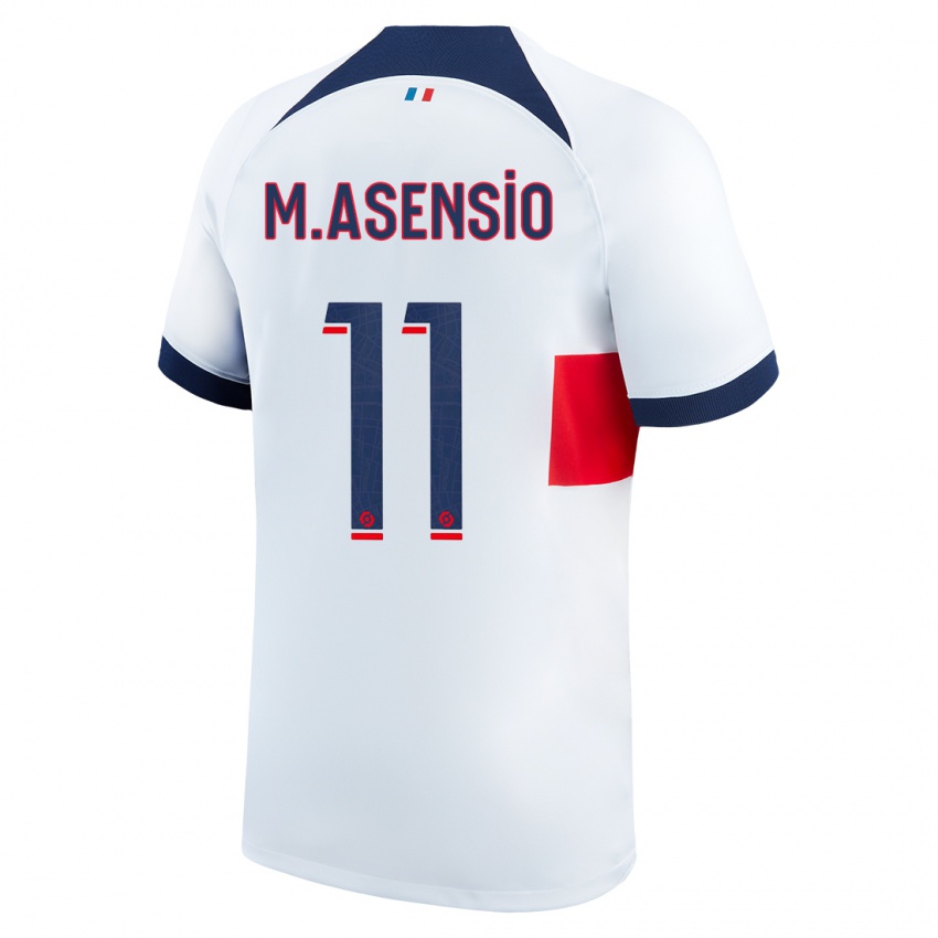 Lapset Marco Asensio #11 Valkoinen Vieraspaita 2023/24 Lyhythihainen Paita T-Paita