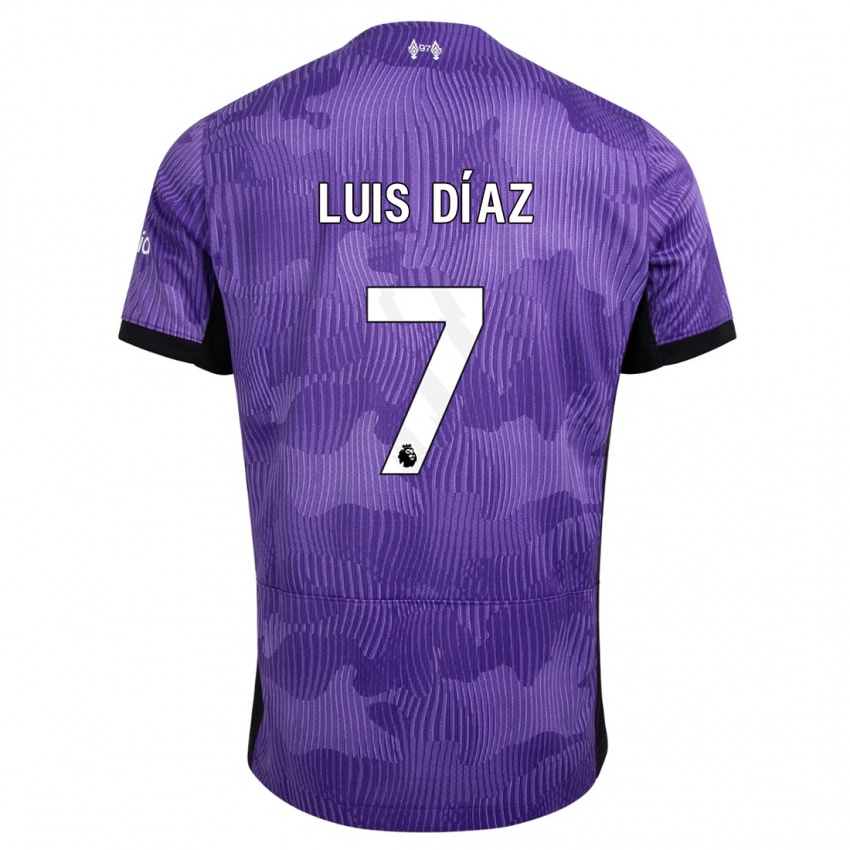 Lapset Luis Diaz #7 Violetti Kolmas Sarja 2023/24 Lyhythihainen Paita T-Paita
