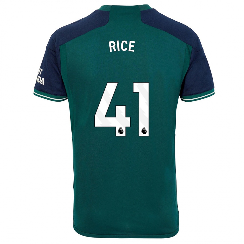 Lapset Declan Rice #41 Vihreä Kolmas Sarja 2023/24 Lyhythihainen Paita T-Paita