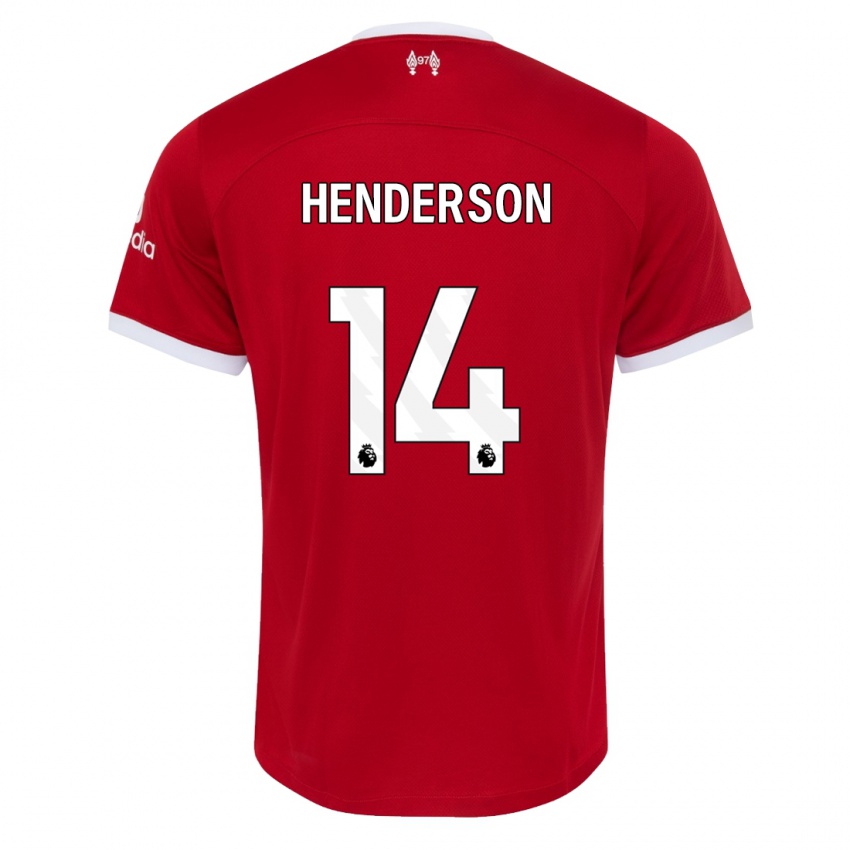 Miesten Henderson #14 Punainen Kotipaita 2023/24 Lyhythihainen Paita T-Paita