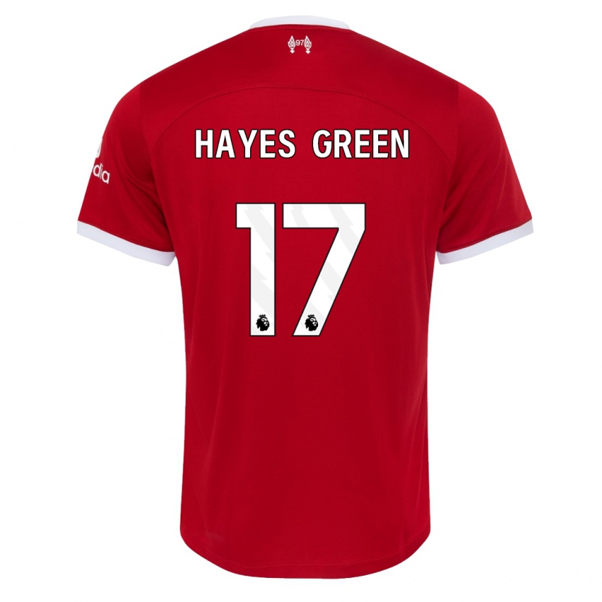Miesten Charlie Hayes-Green #17 Punainen Kotipaita 2023/24 Lyhythihainen Paita T-Paita