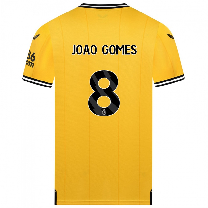 Miesten Joao Gomes #8 Keltainen Kotipaita 2023/24 Lyhythihainen Paita T-Paita