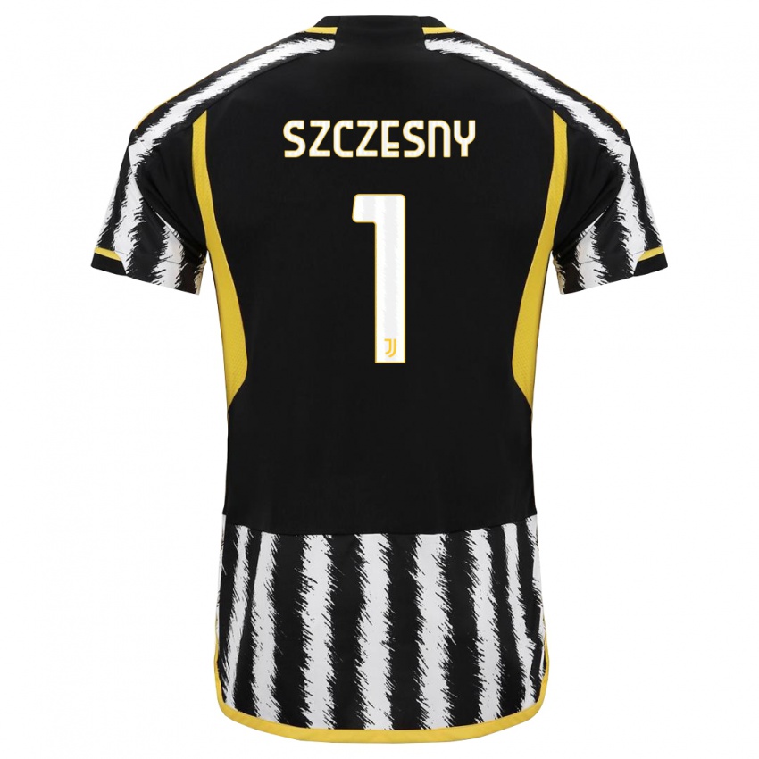Miesten Wojciech Szczesny #1 Musta Valkoinen Kotipaita 2023/24 Lyhythihainen Paita T-Paita