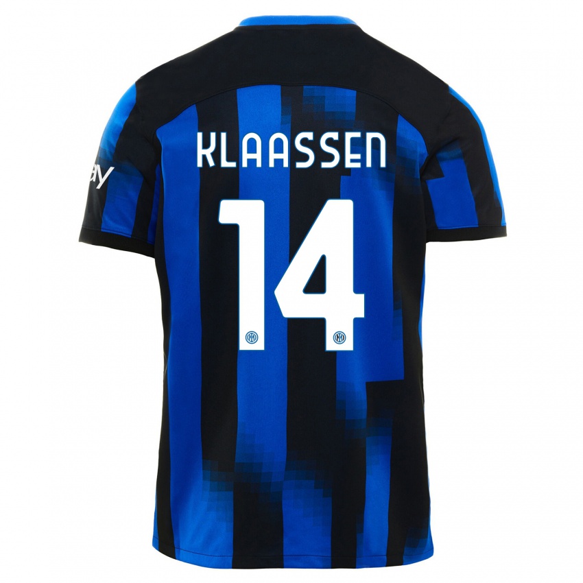 Miesten Davy Klaassen #14 Musta Sininen Kotipaita 2023/24 Lyhythihainen Paita T-Paita