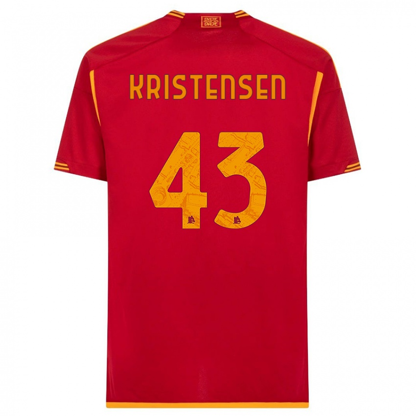 Miesten Rasmus Kristensen #43 Punainen Kotipaita 2023/24 Lyhythihainen Paita T-Paita