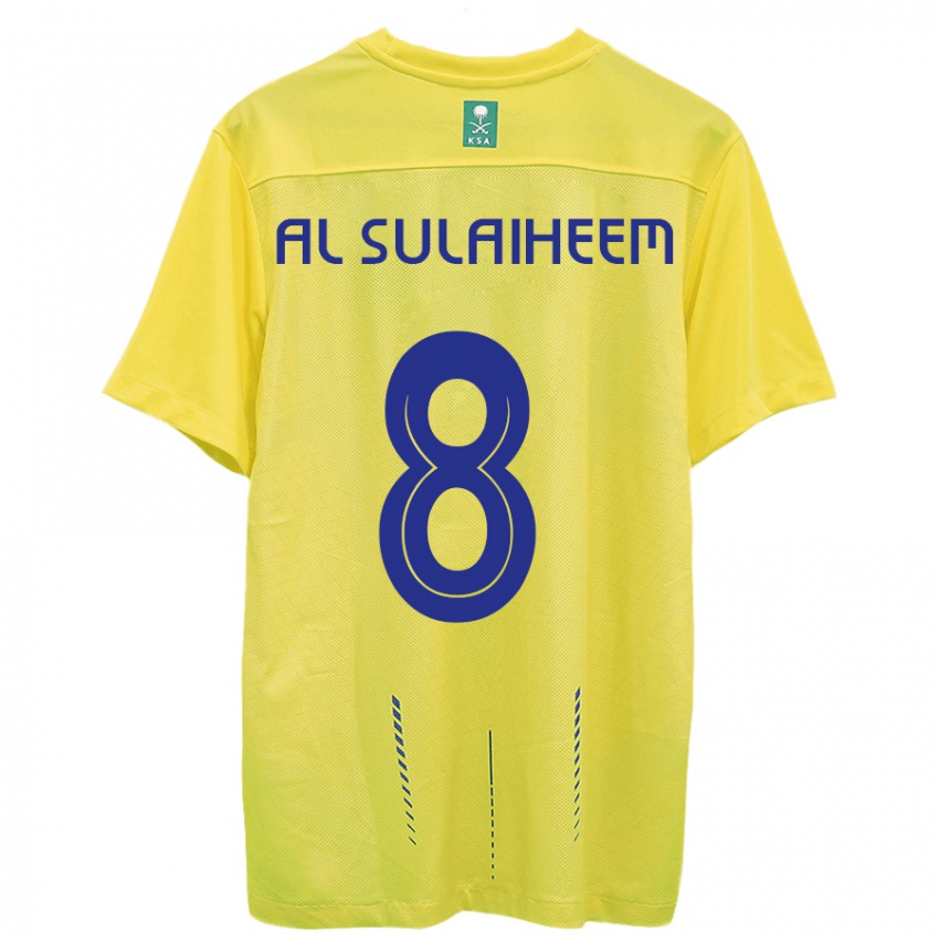 Miesten Abdulmajeed Al-Sulaiheem #8 Keltainen Kotipaita 2023/24 Lyhythihainen Paita T-Paita