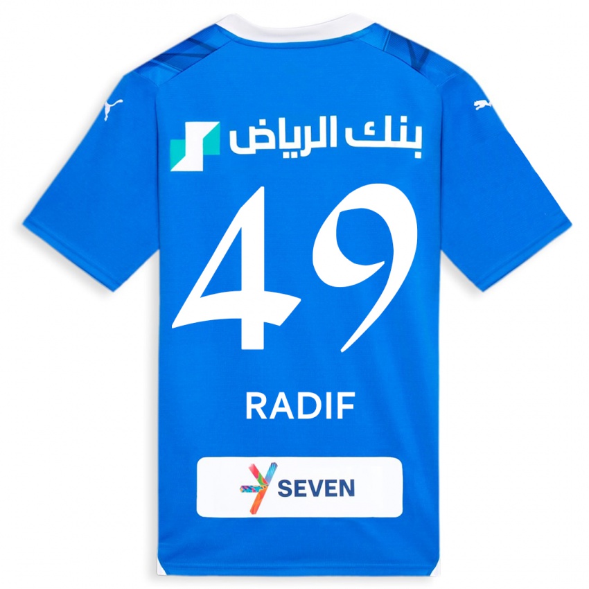 Miesten Abdullah Radif #49 Sininen Kotipaita 2023/24 Lyhythihainen Paita T-Paita