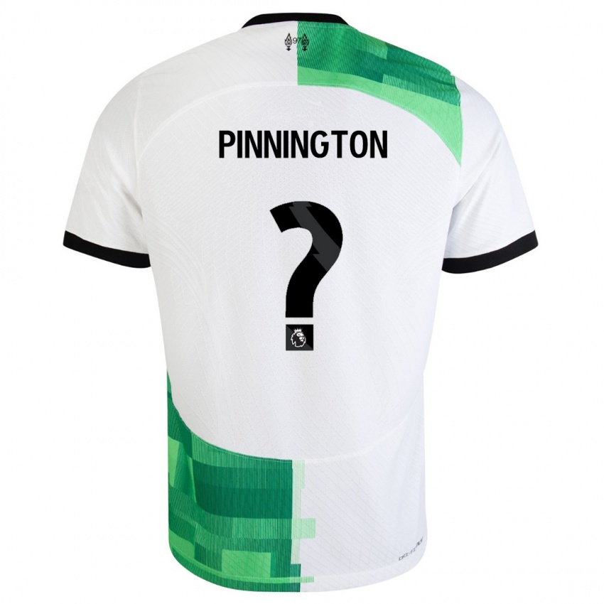 Miesten Carter Pinnington #0 Valkoinen Vihreä Vieraspaita 2023/24 Lyhythihainen Paita T-Paita